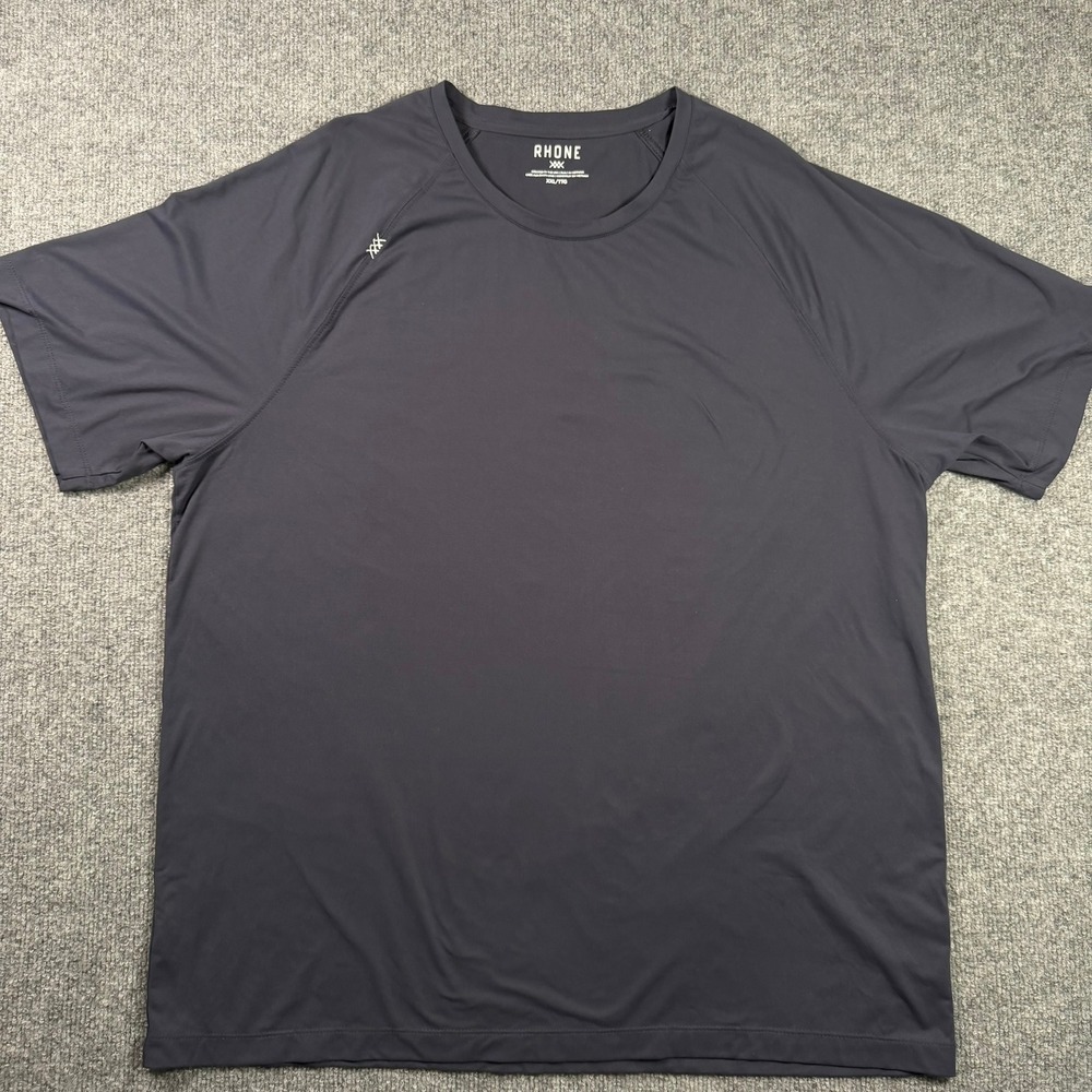 Rhone Reign Training Shirt Mens XXL Navy Blue Short Sleeve Performance T 110305